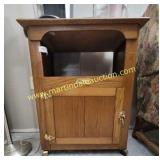 Polar Ice Oak Microwave Cart