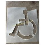 Multiple Parking Lot Stencils - ADA Handicapped