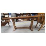 Vintage Fold Over Leaf Oak Table