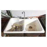 2nd Floor - Double Bowl Enamel Cast Iron Sink