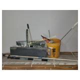 Drill, Paint Stir Bit, Paint Shields, Poles -