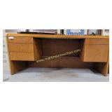 Sleek Oak Desk - With File Drawer