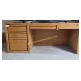 Oak Desk - 4 Drawers