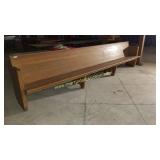 Vintage 14ft Oak Church Pew Bench