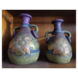 Mexican Pottery - Purple Brass Floral