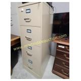1) 4 Drawer Metal File Cabinet Lock & Keys