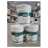 3) Behr Paint & Primer, Interior Enamel; Gray