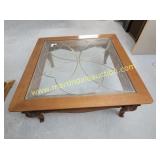 Coffee Table, Inlaid Glass Effect with Brass