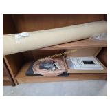 Shade Cloth Roll, Hinges, Screws, Rubber scraps,