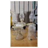2nd Floor - Mix Lot Of Hurricane Lamps Clear