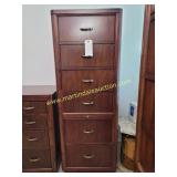 Bernhardt Brown Wood Vertical Chest 6 Drawers