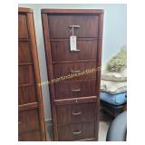 Bernhardt Brown Wood Vertical Chest 6 Drawers
