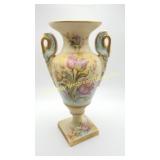 Antique Hand-Painted Porcelain Urn - 2 Pc,