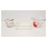 Glass Measuring Cups & Baking Dish