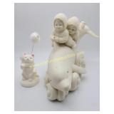 Dept 56 RIDE THE WAVE Snowbabies & Cat