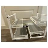 2) Cella White Sliding Cabinet Shelves - White