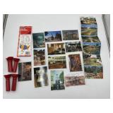 Postcards, Money tubes for rolling coins, foreign