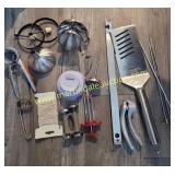 Stainless Oven Rack Puller, Grill Spatula with
