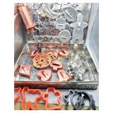 Vintage Copper Cookie Cutters, Aluminium and