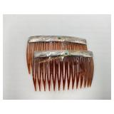 Sterling Silver Turquoise Hair Combs