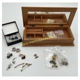 Mele Wooden Jewel Case - Menï¿½s Jewelry Box & Cuff