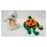2 Vintage Beanie Baby 1995 SPOOKY & 1998 PUMPKIN