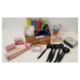 Kitchen Lot - Straws, Cups, Baking Cups, Spoons,