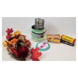 Mix Decor & Small Metal Buckets, Tin Boxes, Etc