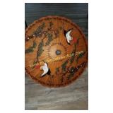 Vintage Asian Style Parasol / Umbrella w Cranes &
