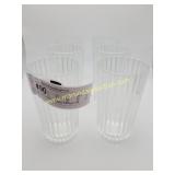 5) Vintage Italy Fluted Water Glass Set, approx 4