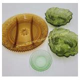 Uranium Glass Berry Bowl, Indiana Glass