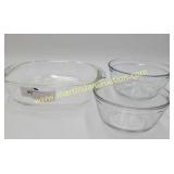 Fireking 3 Qt Baking Dish, 2) Anchor Hocking