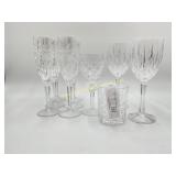 6) Champagne Flutes, 2) Wine Goblets, 1) Rocks