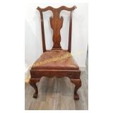1) Theodore Alexander Leather Side Chair