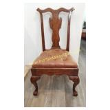 1) Theodore Alexander Leather Side Chair