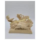 A Santini Roman Chariot & Gladiator Sculpture