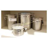 Oggi Stainless Steel Canisters - Set of 4