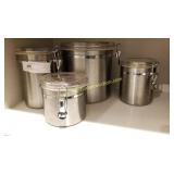 Oggi Stainless Steel Canisters - Set of 4