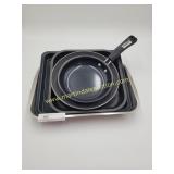 Stack Of Baking Pans & Skillets