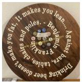 Wooden Benjamin Franklin Quote Plaque