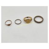 Baby Rings - 1) 14K Gold, 1) Unmarked rose