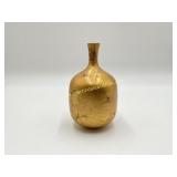 Vintage Gold Color Ceramic Vase Bottle