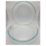 2) 10ï¿½ Pyrex Glass Pie Plates