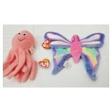 2 Vintage Beanie Baby 1993 INKY & 1999 FLITTER
