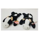 2 Vintage 1993 Beanie Baby DAISY Plush Toys