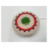 Beaded Belt Buckle WHITE GREEN Pink, Green design