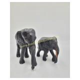 2) Carved Wooden Elephants
