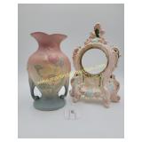 Hull MAGNOLIA Double Handle Vase & Ceramic Clock