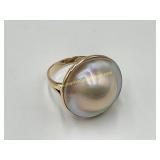 Mabï¿½ Pearl Ring, 14K Gold - Yellow gold, 14K,