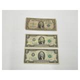 2) 1976 $2 Bills & 1) 1935 F Silver Certificate